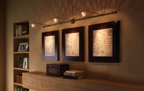 đ&egrave;n led rọi thanh ray chiếu tranh