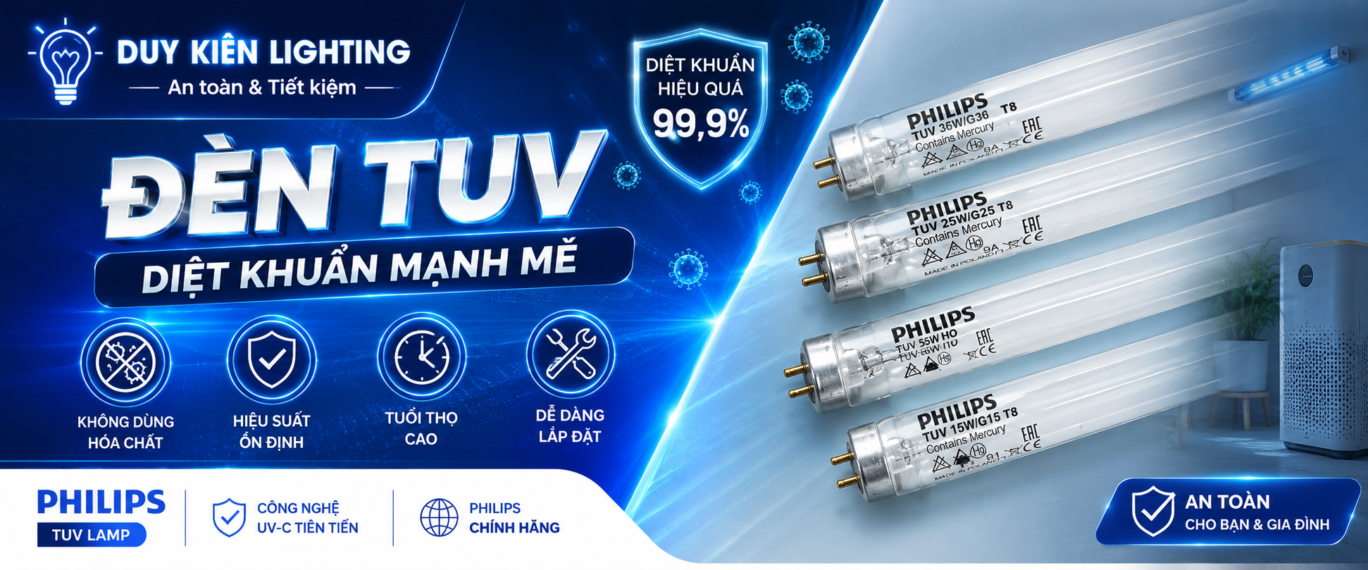 Đèn khử khuẩn TUV