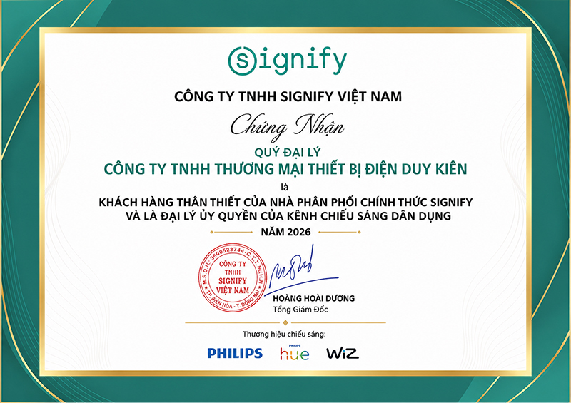 Giấy chứng nhận Philips