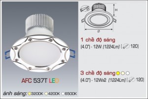 Đèn Led âm trần Anfaco AFC 537T-12W