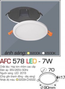 Đèn Led âm trần Anfaco AFC 578-7W
