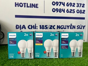 Bộ 2 đèn Led Bulb Essential 9W Philips