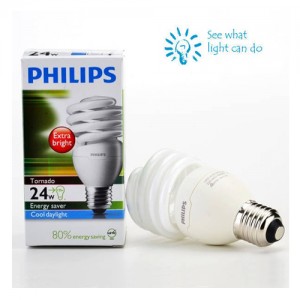 Bóng đèn Xoắn Compact Philips Tornado 24W